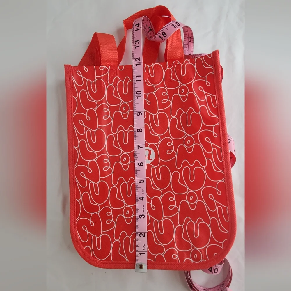 lululemon athletica Reusable Shopping Tote Bag Red Or White